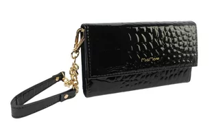Etui Na Smartfona iPhone 12 Pro Zamykane Mia More M1782-2 Czarny Lakierowny Skóra Naturalna 15,5 x 8 x 3 [cm] - Etui i futerały do telefonów - miniaturka - grafika 1