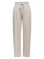 Spodnie damskie - ONLY Spodnie w kolorze beżowym - miniaturka - grafika 1