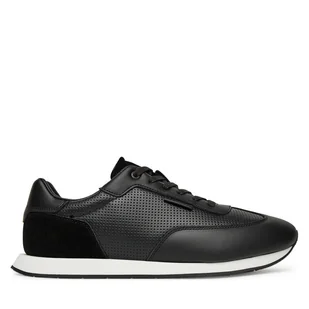 Sneakersy Calvin Klein Low Prof Runn Laceup Perf Lth HM0HM01871 Czarny - Sneakersy męskie - miniaturka - grafika 1