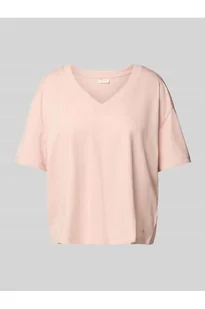 T-shirt o pudełkowym kroju z czystej bawełny - Tom Tailor Denim - Koszulki i topy damskie - miniaturka - grafika 1