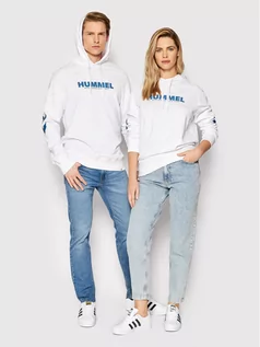 Bluzy damskie - Hummel Bluza Unisex Legacy Logo 214172 Biały Regular Fit - grafika 1