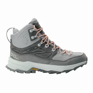 Damskie buty trekkingowe Jack Wolfskin CYROX TEXAPORE MID W pebble - 40,5 - Buty trekkingowe damskie - miniaturka - grafika 1