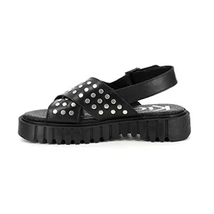 KICKERS Fact, sandały damskie, czarne, 36 EU, czarny, 36 EU - Sandały damskie - miniaturka - grafika 1
