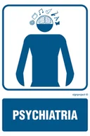 Systemy ekspozycyjne i znaki informacyjne - RF015 PSYCHIATRIA, FN - FOLIA SAMOPRZYLEPNA; (100X150MM) - miniaturka - grafika 1