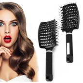 Szczotki i grzebienie do włosów - Profilowana Szczotka do włosów do rozczesywania włosów z włosiem dzika cocoSpa - miniaturka - grafika 1