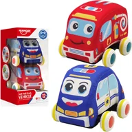 Zabawki sensoryczne - Autka miękkie dla dziecka autko Straż Policja - miniaturka - grafika 1