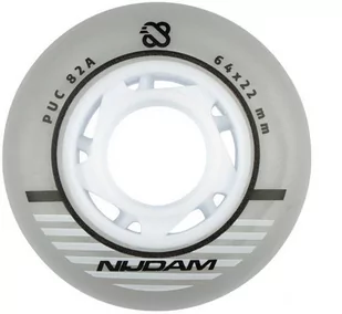 Nijdam Kółka do rolek 64mm x4 N70FA03-SLV - Akcesoria do skatingu - miniaturka - grafika 1