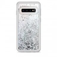 Etui i futerały do telefonów - Hama White Diamonds Sparkle Case Samsung Galaxy S10 Srebrne Gwiazdki - miniaturka - grafika 1