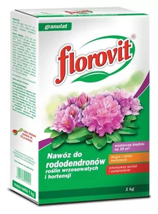 Florovit Nawóz granulowany do rododendronów, roślin wrzosowatych i hortensji karton 1 kg - Nawozy ogrodnicze - miniaturka - grafika 1