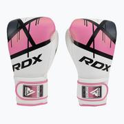 Rękawice bokserskie - Rękawice bokserskie damskie RDX BGR-F7 biało-różowe BGR-F7P  10 oz - miniaturka - grafika 1