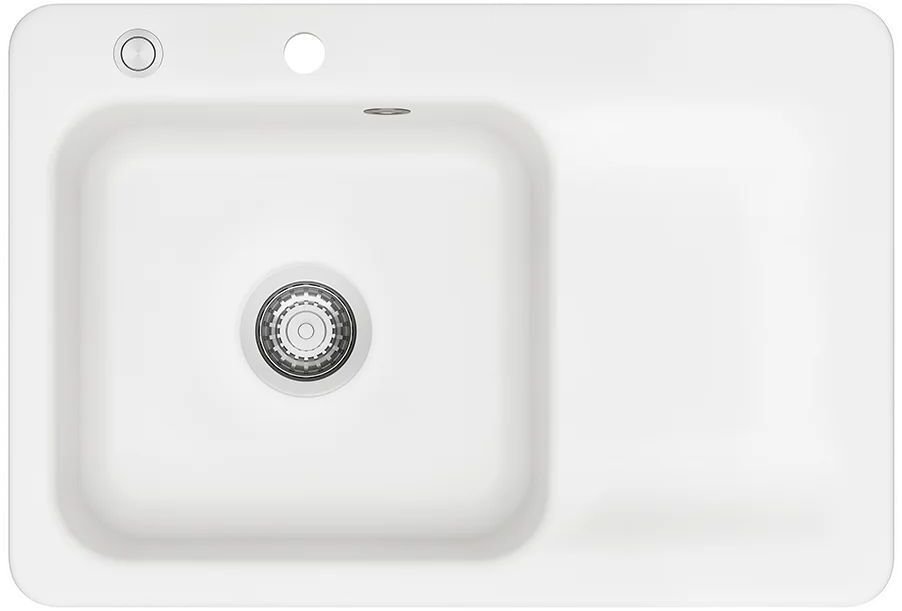 SYSTEMCERAM Zlewozmywak Juna 75 Polar, zlewozmywak ceramiczny, korek manualny 5013 01 13