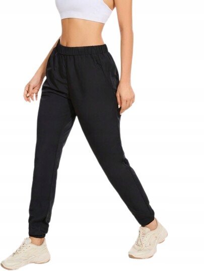 SHEIN CZARNE SPODNIE CASUAL Z ELASTYCZNYM PASEM I KIESZENIAMI L 1DB