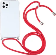 Etui i futerały do telefonów - König Design Etui kompatybilne z Apple iPhone 13 Pro Plastikowe etui na telefon komórkowy z łańcuszkiem - Etui na telefon komórkowy czerwone - miniaturka - grafika 1