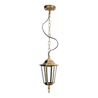 Lampy ogrodowe - Lampa wisząca zewnętrzna ZŁOTA E27 latarnia IP54 ogrodowa ZWIS - miniaturka - grafika 1