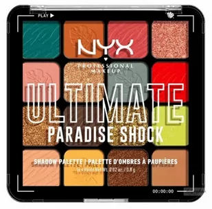NYX Professional Makeup - ULTIMATE - SHADOW PALETTE - Paleta 16 cieni do powiek - 02 PARADISE SHOCK - 16 x 0,8 g - Cienie do powiek - miniaturka - grafika 1