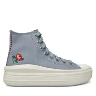 Trampki damskie - Trampki Converse Chuck Taylor All Star Move Platform Rose A12571C Szary - miniaturka - grafika 1