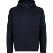 Kurtki męskie - CMP męska kurtka Knit-Tech ze stałym kapturem, B.Blue-Petrol, 54 - miniaturka - grafika 1