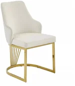 Krzesła - Krzesło tapicerowane ALURE VELVET jasnobeżowe SIGNAL - miniaturka - grafika 1