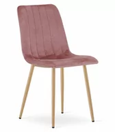 Krzesła - Krzesła tapicerowane LAVA 3785 różowy welur / 4 sztuki - miniaturka - grafika 1