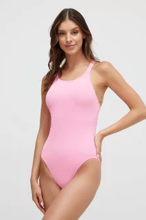 Stroje kąpielowe - Nike jednoczęściowy strój kąpielowy kolor różowy miękka miseczka - grafika 1
