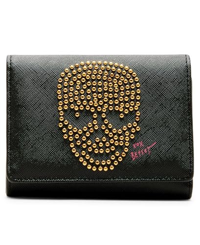 Betsey Johnson Skull Boss Trifold Wallet, czarny, rozmiar uniwersalny