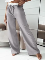 Spodnie damskie - Spodnie damskie wide leg DARAMY szare Dstreet UY2102-M - miniaturka - grafika 1