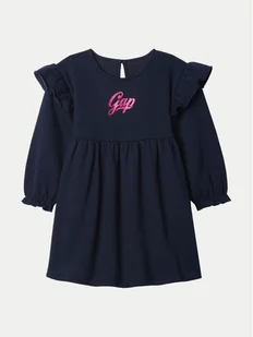 Gap Sukienka codzienna 645433 Granatowy Regular Fit - Sukienki i spódniczki dla dziewczynek - miniaturka - grafika 1