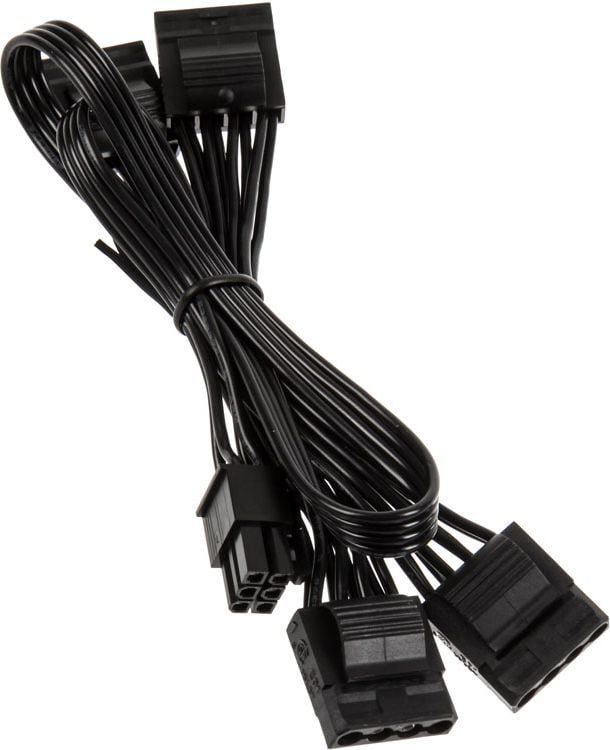 Kolink Molex x4 - PCIe 6-pin, 0.75m, Czarny KL-CPL-MXC