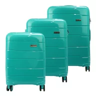 Walizki - Mocne materiałowe walizki podróżne damskie Pierre Cardin LEE01 PP03 103 x3 Z - miniaturka - grafika 1