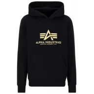 Odzież taktyczna i umundurowanie - Bluza z kapturem Alpha Industries Basic Carbon 146343 365 - Czarna/Złota M - miniaturka - grafika 1