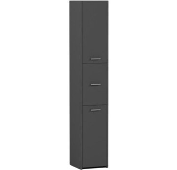 Szafka Łazienkowa Regał Słupek 30cm 3 Drzwi Antracyt L-23