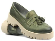 Mokasyny damskie - Półbuty, loafersy damskie MACIEJKA 5497S-09, zielone - Maciejka - miniaturka - grafika 1