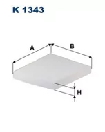 Filtry kabinowe - Filtr, wentylacja przestrzeni pasażerskiej Filtron K 1343 - miniaturka - grafika 1