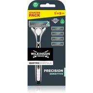 Maszynki do golenia i wkłady - Wilkinson Sword Sword Quattro Titanium Sensitive maszynka do golenia zapasowe ostrza 4 szt - miniaturka - grafika 1