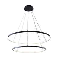 Lampy sufitowe - Lampa wisząca LED, dwa okręgi na zwisach 2023200-BK z serii BRENO - miniaturka - grafika 1
