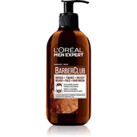 Kosmetyki do pielęgnacji twarzy męskie - L'Oreal Paris L'Oreal Paris Men Expert Barber Club 3in1 oczyszczający żel do mycia brody twarzy i włosów 200ml - miniaturka - grafika 1