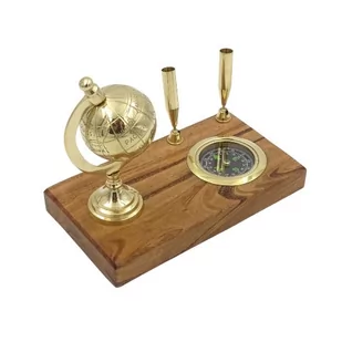 Zestaw na biurko KEMIS, globus + kompas + uchwyt na długopisy - Globusy - miniaturka - grafika 1