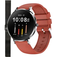 Smartwatch - SMARTWATCH DAMSKI ENTER AURA NOWOCZESNY WIELOFUNKCYJNY PASEK + BRANSOLETA - miniaturka - grafika 1
