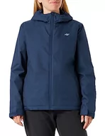 Kurtki damskie - 4F Damska kurtka Kud351 Jeans, dżinsowy niebieski, melanż, 38, dżinsowy niebieski, melanż, 38 - miniaturka - grafika 1