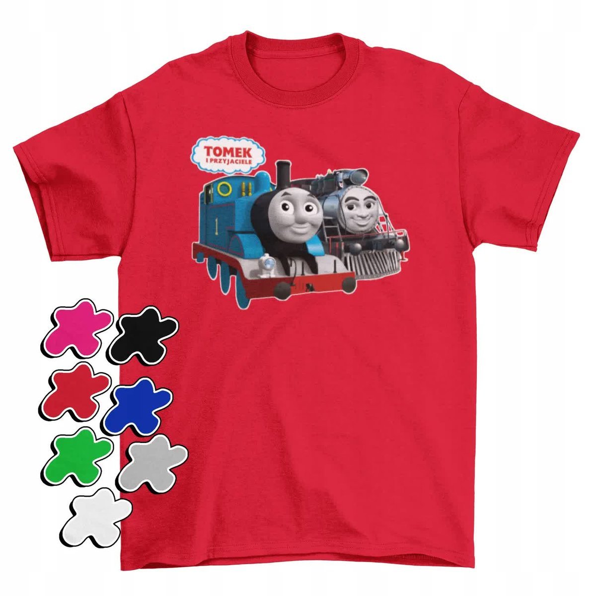 Koszulka T-Shirt Dziecięca Z Nadrukiem Tomek I Przyjaciele -M 134-140