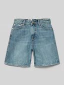 Spodnie i spodenki dla chłopców - Szorty o kroju straight fit z naszywką z logo model 'Tony' - miniaturka - grafika 1