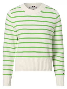 Tommy Hilfiger - Sweter damski, zielony|biały|wielokolorowy - Swetry damskie - miniaturka - grafika 1