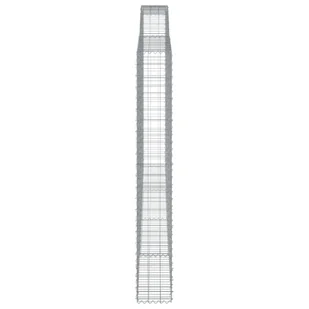 Łukowaty kosz gabionowy 400x30x220/240 cm, galwanizowane żelazo - Ogrodzenia - miniaturka - grafika 5