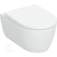 Miski WC - Zestaw wiszącej miski WC Geberit iCon, lejowa, ukryte mocowania, TurboFlush, z deską sedesową - miniaturka - grafika 1