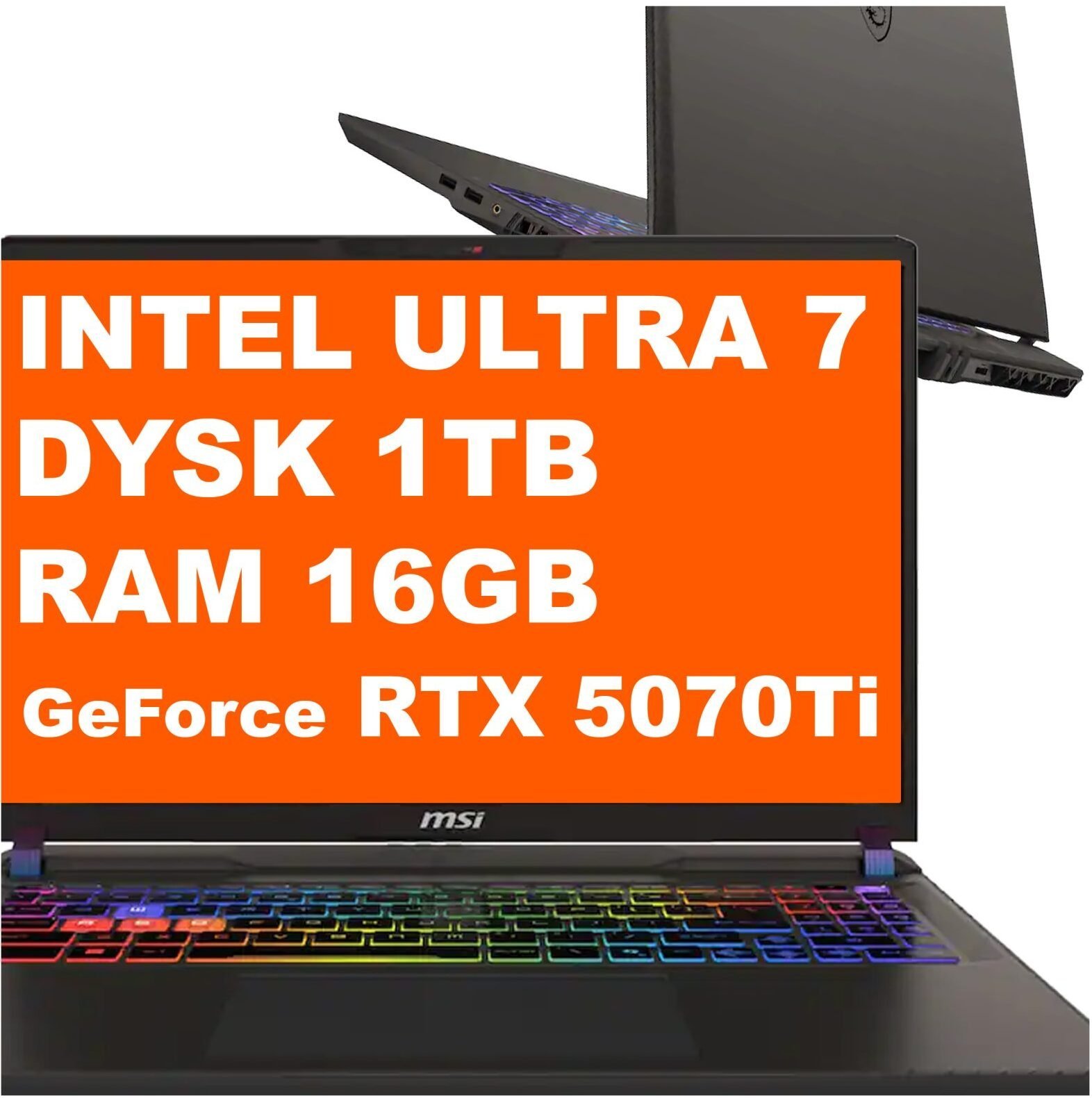 MSI MSI VECTOR 16 HX AI / A2XWHG-275US / Ultra 7 / 16GB / 1TB / RTX 5070Ti / 16