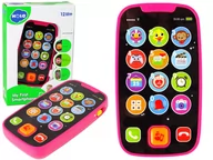 Zabawki interaktywne dla dzieci - Smartfon Telefon Dotykowy Dla Niemowląt Dźwięk Różowy - miniaturka - grafika 1