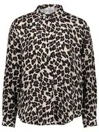 Bluzki damskie - JDY Bluzka w kolorze brązowo-beżowym - miniaturka - grafika 1