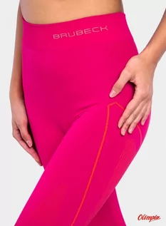Spodnie sportowe damskie - Spodnie Brubeck LE11870A Thermo damskie fuksjowy - grafika 1