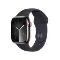 Smartwatch - Apple Watch Series 9 GPS + Cellular 41mm Stal Sport M/L Czarny - miniaturka - grafika 1