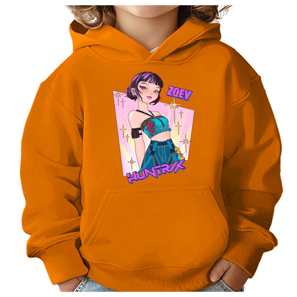 BLUZA DZIECIĘCA HUNTRIX ZOEY KPOP 122-128 Z KAPTUREM BAWEŁNIANA JAKOŚĆ